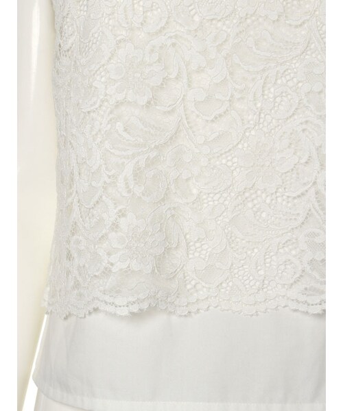31 Sons de mode（トランテアン　ソン　ドゥ　モード）の「≪夏カタログ掲載ITEM≫スカラップレースセットアッププルオーバー（トップス・レディース・カーキ/ホワイト・36/38）」の9枚目の写真