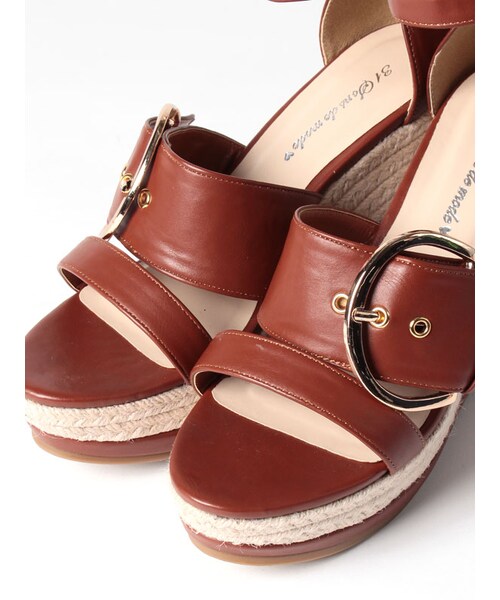 31 Sons de mode（トランテアン　ソン　ドゥ　モード）の「≪夏カタログ掲載ITEM≫ベルトウエッジサンダル（シューズ・レディース・ブラック/ホワイト/ブラウン・S/M/L）」の7枚目の写真