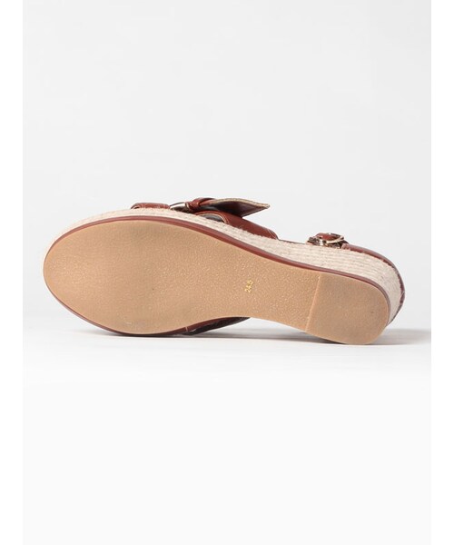 31 Sons de mode（トランテアン　ソン　ドゥ　モード）の「≪夏カタログ掲載ITEM≫ベルトウエッジサンダル（シューズ・レディース・ブラック/ホワイト/ブラウン・S/M/L）」の10枚目の写真