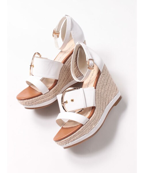 31 Sons de mode（トランテアン　ソン　ドゥ　モード）の「≪夏カタログ掲載ITEM≫ベルトウエッジサンダル（シューズ・レディース・ブラック/ホワイト/ブラウン・S/M/L）」の11枚目の写真
