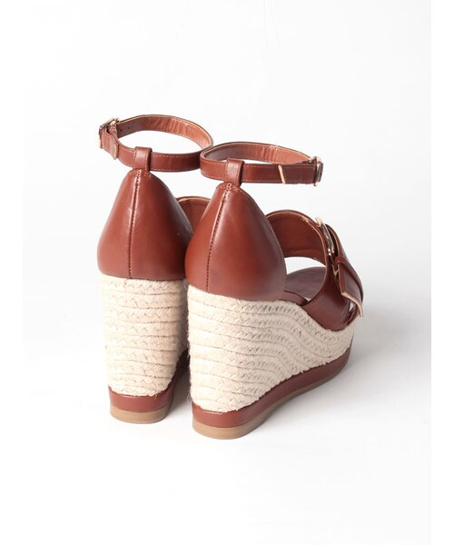 31 Sons de mode（トランテアン　ソン　ドゥ　モード）の「≪夏カタログ掲載ITEM≫ベルトウエッジサンダル（シューズ・レディース・ブラック/ホワイト/ブラウン・S/M/L）」の6枚目の写真