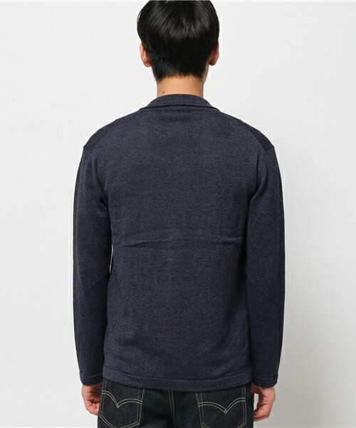 FREDY&GLOSTER(フレディアンドグロスター)の「リネン混テーラードカーディガン(カーディガン/ボレロ・メンズ・グレー/ネイビー・S/L/M)」の4枚目の写真