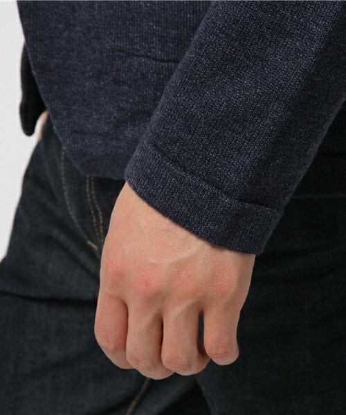 FREDY&GLOSTER(フレディアンドグロスター)の「リネン混テーラードカーディガン(カーディガン/ボレロ・メンズ・グレー/ネイビー・S/L/M)」の7枚目の写真