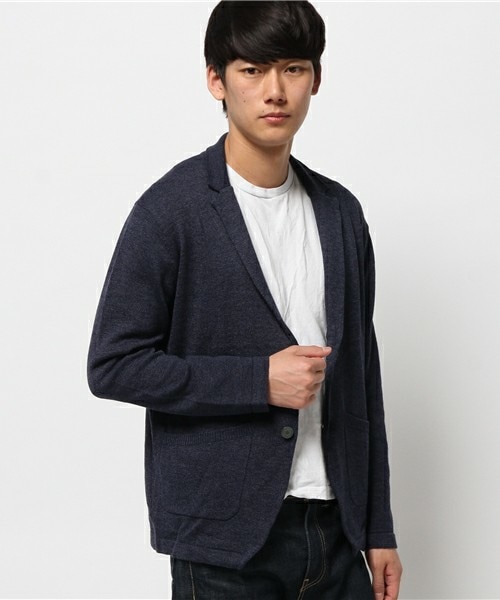 FREDY&GLOSTER(フレディアンドグロスター)の「リネン混テーラードカーディガン(カーディガン/ボレロ・メンズ・グレー/ネイビー・S/L/M)」の5枚目の写真