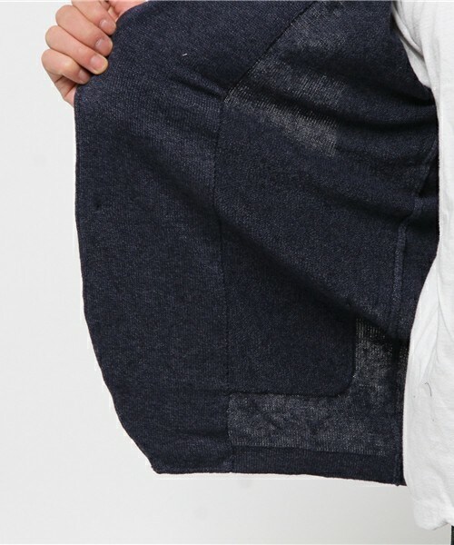 FREDY&GLOSTER(フレディアンドグロスター)の「リネン混テーラードカーディガン(カーディガン/ボレロ・メンズ・グレー/ネイビー・S/L/M)」の9枚目の写真