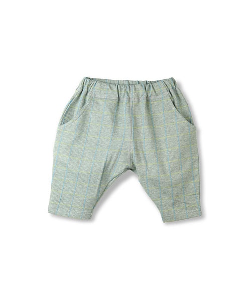BRANSHES（ブランシェス）の「チェックジャカードパンツ（その他パンツ・キッズ・オフホワイト/杢グレー・80～130）」の2枚目の写真