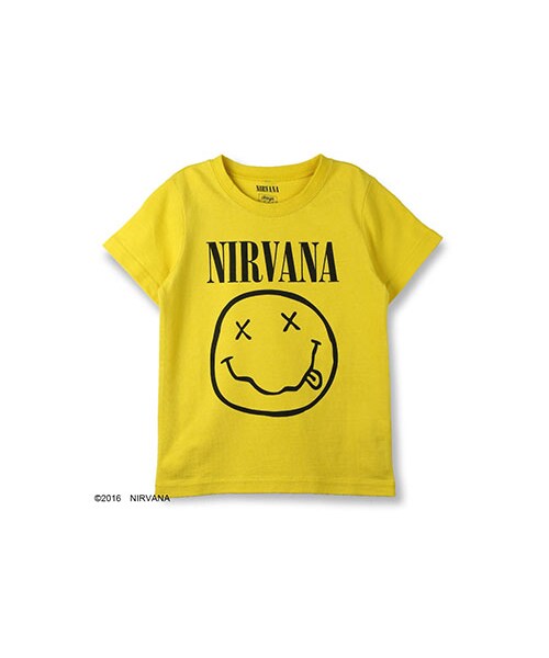 skeegee（スキージー）の「NIRVANAスマイルTシャツ（Tシャツ/カットソー・キッズ・オフホワイト/イエロー・90～130）」の2枚目の写真