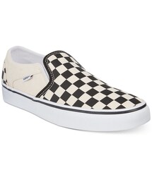 VANS | Vans Women's Asher Checkerboard Slip-On Sneakers(スニーカー)