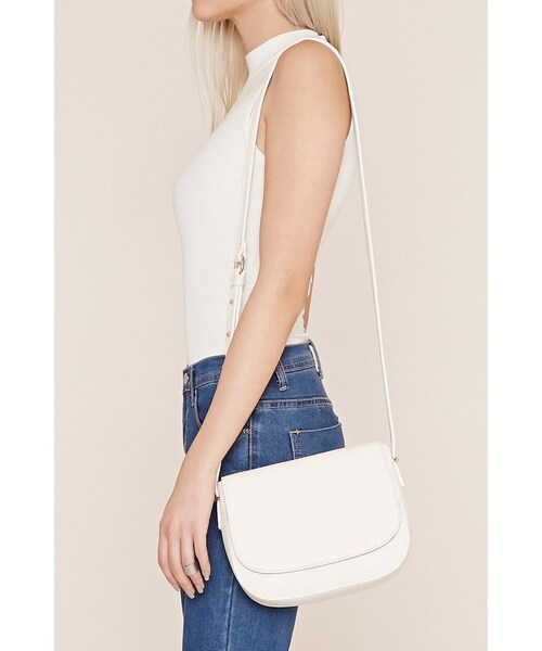 FOREVER 21（フォーエバー トゥエンティーワン）の「FOREVER 21 fold-over crossbody（ショルダーバッグ・レディース・Black/Orange/White・ONE SIZE）」の17枚目の写真