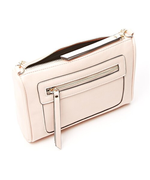 FOREVER 21（フォーエバー トゥエンティーワン）の「FOREVER 21 zipped faux leather crossbody（ショルダーバッグ・レディース・Black/Pink/White・ONE SIZE）」の5枚目の写真