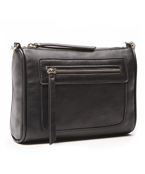 FOREVER 21（フォーエバー トゥエンティーワン）の「FOREVER 21 zipped faux leather crossbody（ショルダーバッグ・レディース・Black/Pink/White・ONE SIZE）」の4枚目の写真