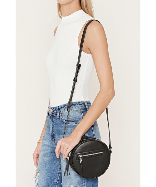 FOREVER 21（フォーエバー トゥエンティーワン）の「FOREVER 21 faux leather crossbody（ショルダーバッグ・レディース・Black/White・ONE SIZE）」の13枚目の写真