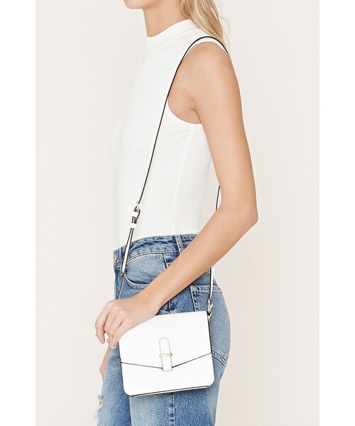 FOREVER 21（フォーエバー トゥエンティーワン）の「FOREVER 21 faux leather mini crossbody（ショルダーバッグ・レディース・Black/White・ONE SIZE）」の2枚目の写真