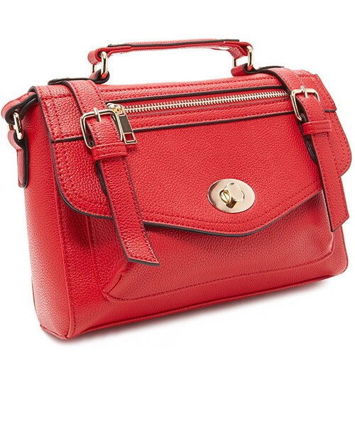 FOREVER 21（フォーエバー トゥエンティーワン）の「FOREVER 21 faux leather crossbody（ショルダーバッグ・レディース・Black/Beige/Red・ONE SIZE）」の9枚目の写真