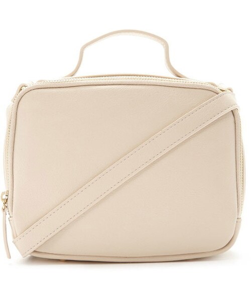 FOREVER 21（フォーエバー トゥエンティーワン）の「FOREVER 21 structured double zipper crossbody（ショルダーバッグ・レディース・Black/Beige・ONE SIZE）」の11枚目の写真