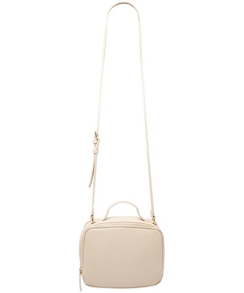 FOREVER 21（フォーエバー トゥエンティーワン）の「FOREVER 21 structured double zipper crossbody（ショルダーバッグ・レディース・Black/Beige・ONE SIZE）」の4枚目の写真
