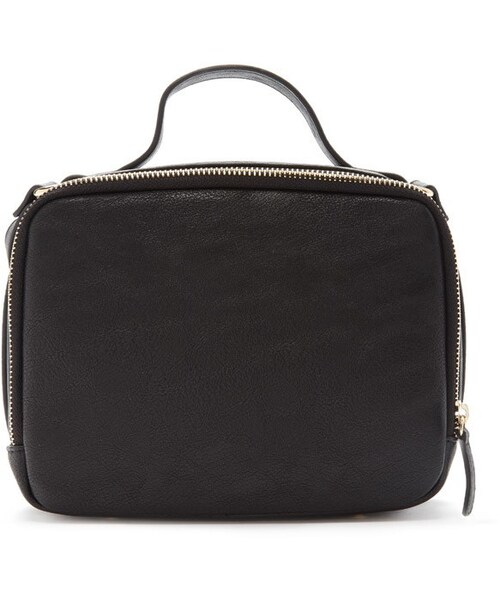 FOREVER 21（フォーエバー トゥエンティーワン）の「FOREVER 21 structured double zipper crossbody（ショルダーバッグ・レディース・Black/Beige・ONE SIZE）」の8枚目の写真