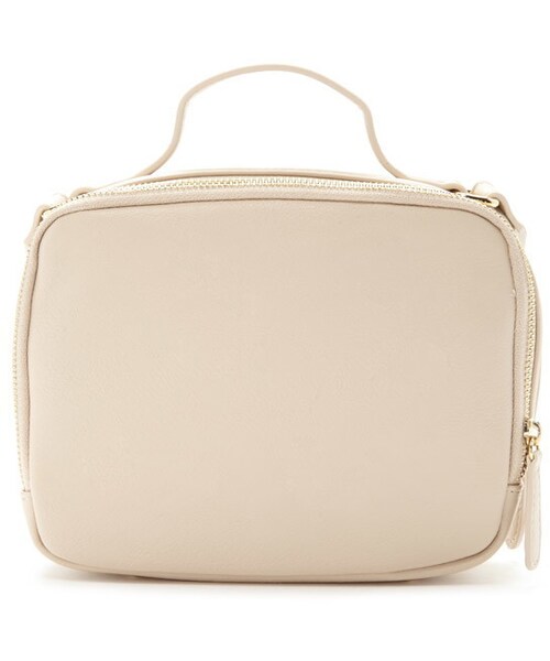 FOREVER 21（フォーエバー トゥエンティーワン）の「FOREVER 21 structured double zipper crossbody（ショルダーバッグ・レディース・Black/Beige・ONE SIZE）」の5枚目の写真