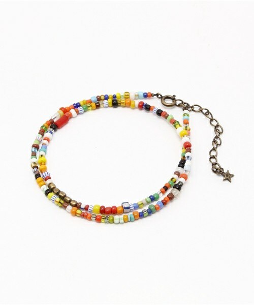 Atease(アティース)の「BOHEMIAN CUT BEADS BRACELET(ブレスレット・メンズ・マルチ・ONE SIZE)」の1枚目の写真