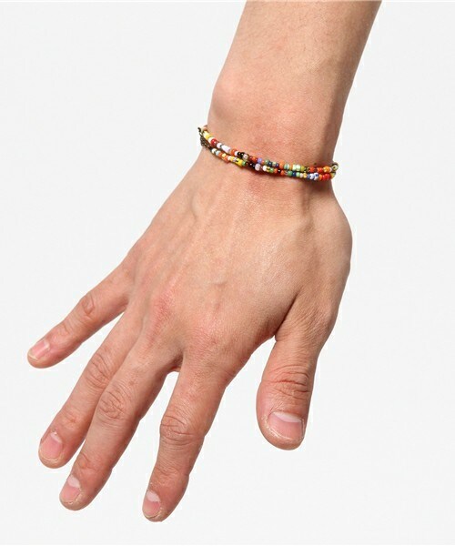 Atease(アティース)の「BOHEMIAN CUT BEADS BRACELET(ブレスレット・メンズ・マルチ・ONE SIZE)」の6枚目の写真