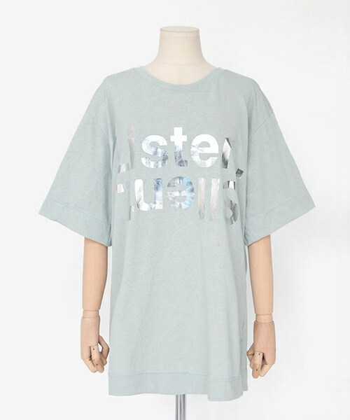 DHOLIC（ディーホリック）の「ビッグ英ロゴレタリングオーバーサイズ半袖Tシャツ（Tシャツ/カットソー・レディース・ホワイトB/ホワイトA/ミント/ブラック・FREE）」の4枚目の写真