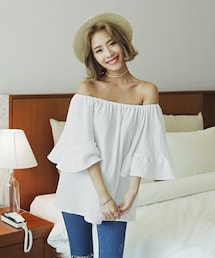 DHOLIC | フレアスリーブオフショルダーブラウス(シャツ/ブラウス)