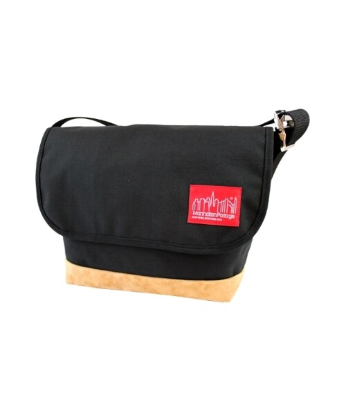 Manhattan Portage(マンハッタンポーテージ)の「Suede Fabric Vintage Messenger(バッグ・メンズ・Black・M)」の1枚目の写真
