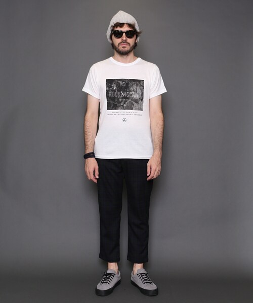 VIRGOwearworks（ヴァルゴウェアワークス）の「PLAID SLACKS 8分丈スラックス（パンツ・メンズ・WHITE/GREEN/BLACK・2/3/4）」の6枚目の写真