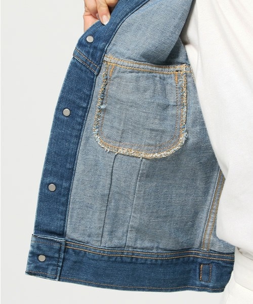 Lee(リー)の「Lee Gジャン(デニムジャケット・レディース・ブルー・36/38)」の8枚目の写真