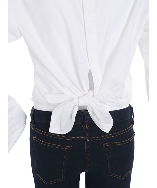 EMODA（エモダ）の「OPENシャツトップ（トップス・レディース・ホワイト/ブラック/アイスブルー・F）」の9枚目の写真