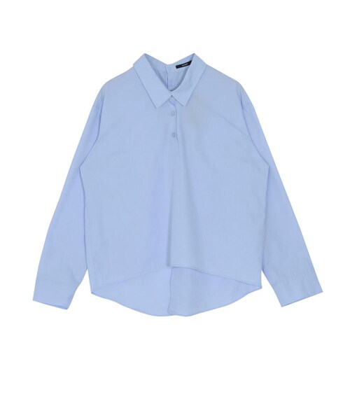 EMODA（エモダ）の「OPENシャツトップ（トップス・レディース・ホワイト/ブラック/アイスブルー・F）」の3枚目の写真