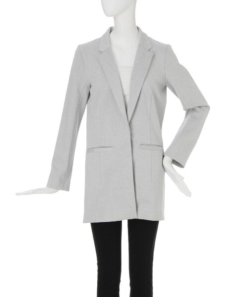 EMODA（エモダ）の「PONCH BOXYジャケット（ジャケット/アウター・レディース・グレー/ブラック・F）」の5枚目の写真