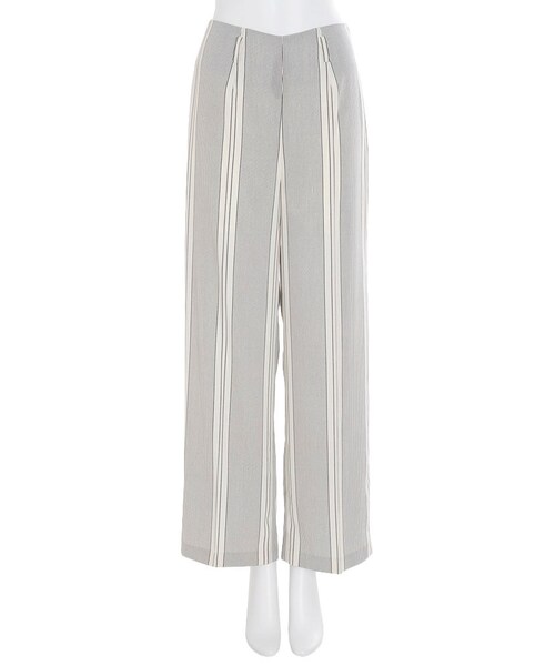 EMODA（エモダ）の「LINE WIDEパンツ（パンツ・レディース・ホワイト/ブラック・S/M）」の4枚目の写真