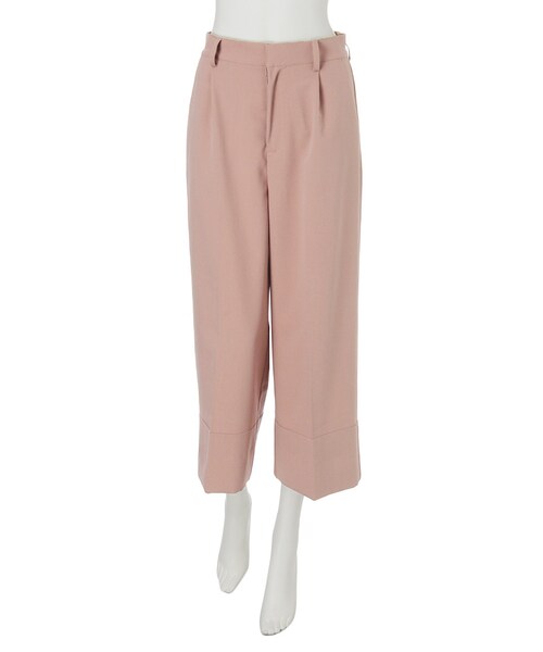 jouetie（ジュエティ）の「クロップドワイドパンツ（パンツ・レディース・グレー/ブラック/ベビーピンク・M）」の4枚目の写真