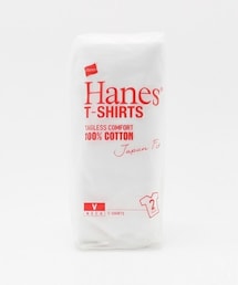 HANES | メンズ 2枚1組 ヘインズ Vネック 無地T Hanes Japan Fit V NECK TEE WHITE H5115(Tシャツ/カットソー)