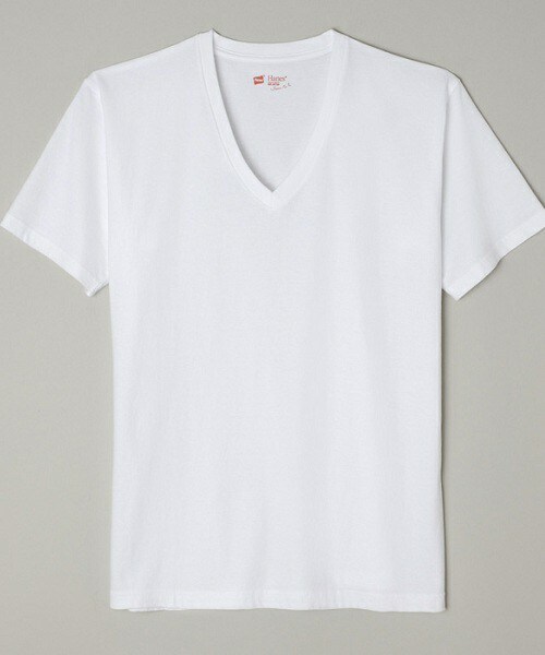HANES(ヘインズ)の「メンズ 2枚1組 ヘインズ Vネック 無地T Hanes Japan Fit V NECK TEE WHITE H5115(Tシャツ/カットソー・メンズ・ホワイト・SMALL/MEDIUM/LARGE/X-LARGE)」の3枚目の写真