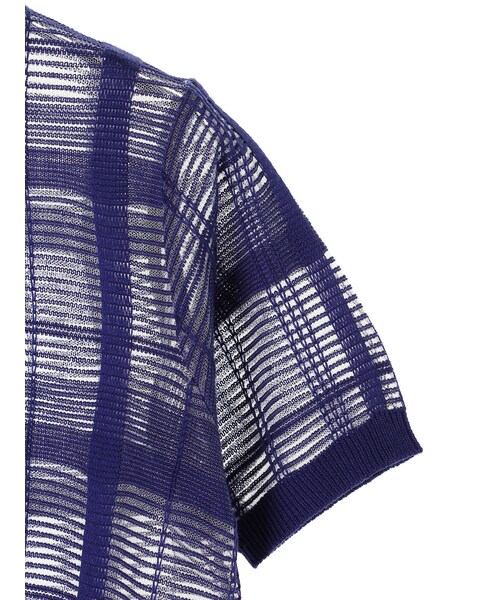 earth music&ecology（アースミュージックアンドエコロジー）の「【Special Price】＜WEB限定大きな・小さなサイズ＞シアーチェックニットプルオーバー（トップス・アイボリー/ブラック/キャメル/ブルー・XS/L）」の8枚目の写真