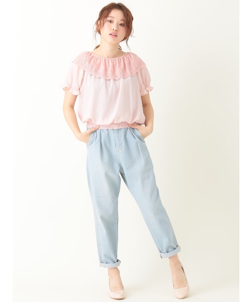 earth music&ecology(アースミュージックアンドエコロジー)の「【Special Price】マムジーンズ(パンツ・ライトインディゴ・S/M)」の9枚目の写真