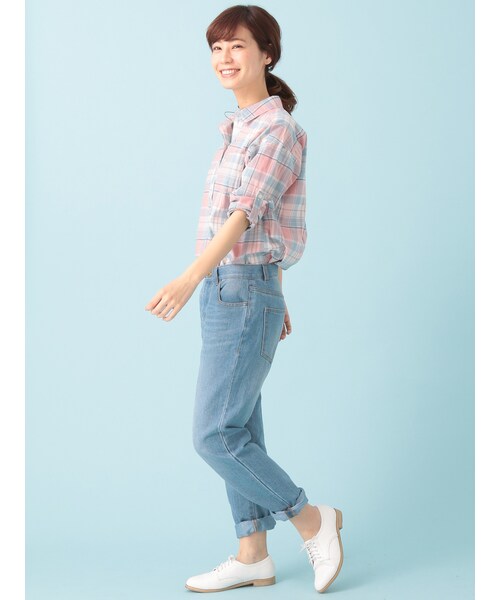 Green　Parks（グリーンパークス）の「ボーイフレンドデニムパンツ（パンツ・インディゴ/ライトインディゴ・S/M/L）」の10枚目の写真