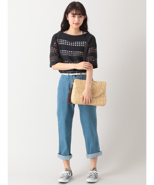 E hyphen world gallery（イーハイフンワールドギャラリー）の「デニムワイドパンツ（パンツ・インディゴ/ライトインディゴ・S/M）」の5枚目の写真