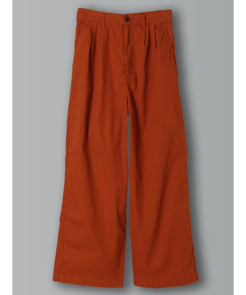 E hyphen world gallery（イーハイフンワールドギャラリー）の「・ツイルワイドパンツ（パンツ・ベージュ/オレンジ/カーキ/ネイビー・S/M）」の4枚目の写真