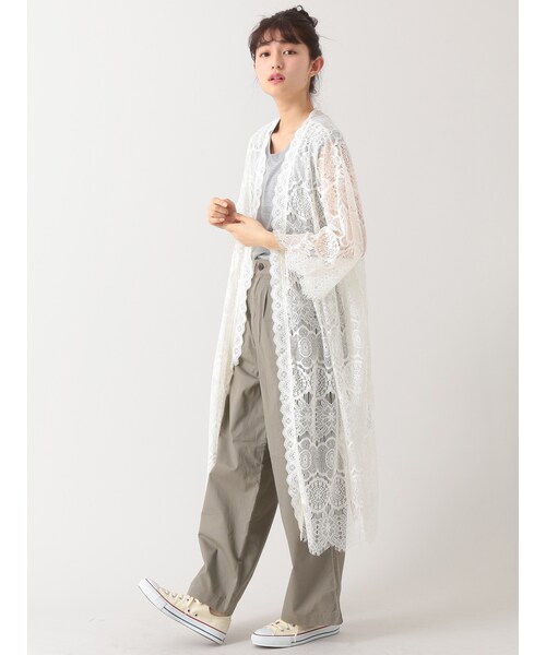 E hyphen world gallery（イーハイフンワールドギャラリー）の「・ツイルワイドパンツ（パンツ・ベージュ/オレンジ/カーキ/ネイビー・S/M）」の6枚目の写真