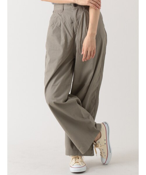 E hyphen world gallery（イーハイフンワールドギャラリー）の「・ツイルワイドパンツ（パンツ・ベージュ/オレンジ/カーキ/ネイビー・S/M）」の5枚目の写真