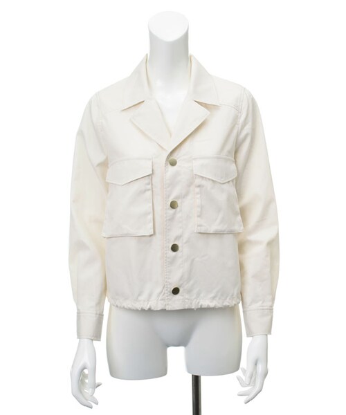 31 Sons de mode（トランテアン　ソン　ドゥ　モード）の「★新作★ミリタリーブルゾン（ジャケット/アウター・レディース・カーキ/ベージュ/オフホワイト・36/38）」の2枚目の写真