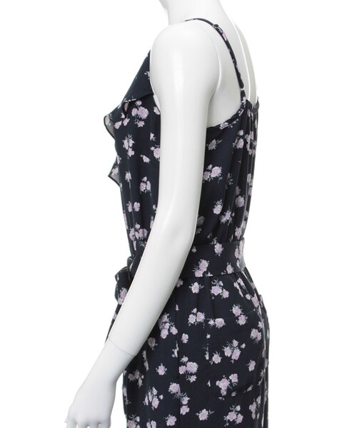 31 Sons de mode（トランテアン　ソン　ドゥ　モード）の「≪夏カタログ掲載ITEM≫小花柄ロンパース（オールインワン・サロペット・レディース・ネイビー/オフホワイト・36/38）」の9枚目の写真