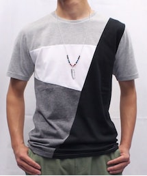 Cuirs | モノトーン切り替えTシャツ(Tシャツ/カットソー)