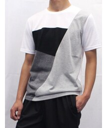 Cuirs | モノトーン切り替えTシャツ(Tシャツ/カットソー)