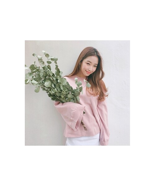 STYLENANDA（スタイルナンダ）の「パステルワイドスリーブスウェット（その他・レディース・アイボリー/ミント/ピンク/ホワイト）」の2枚目の写真