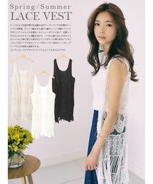 KORMARCH | フリンジニットジレ(ベスト)