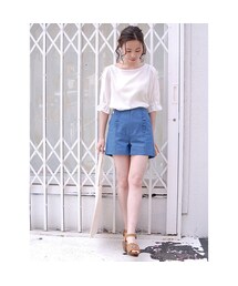 F i.n.t | フリル使いデニムショートパンツ/F i.n.t(デニムパンツ)